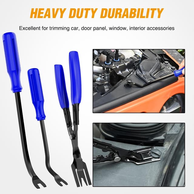 Detalle de GOOACC 330Pcs Trim Removal Tool Set for Auto, Radio, and Panel Clips (Blue)