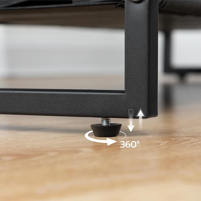 Detalle de HOOBRO Scarpiera a 4 ripiani EBF47XJ01G1 in tessuto Oxford (12-16 paia), marrone vintage