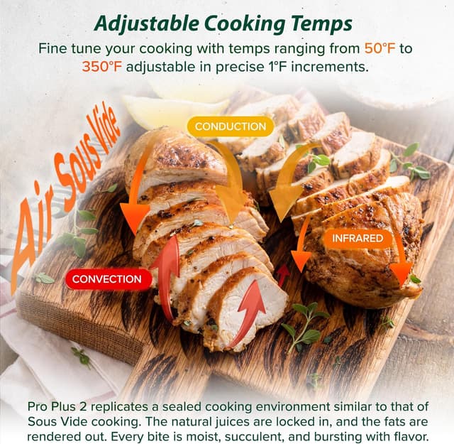 Thumbnail 5 de Nuwave Pro Plus 2 Countertop Infrared Oven 100 presets 🍽