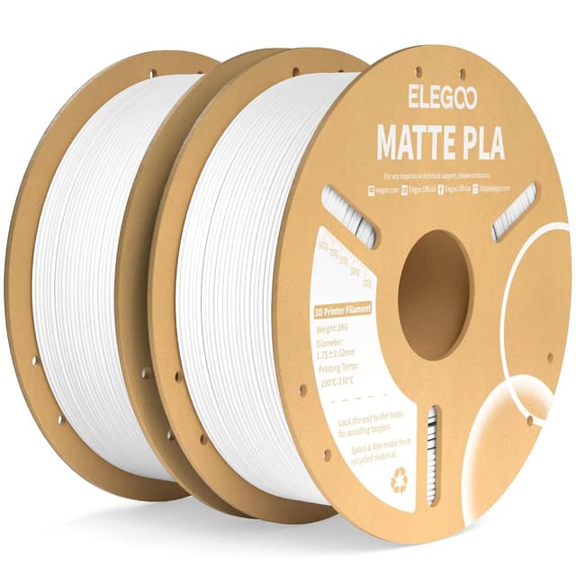 Detalle de ELEGOO Matte PLA Filament White (2 x 1kg), 1.75mm for most FDM 3D printers
