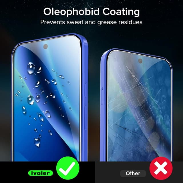 Detalle de iVoler 3 pezzi pellicola in vetro temperato per Google Pixel 10a con kit installazione