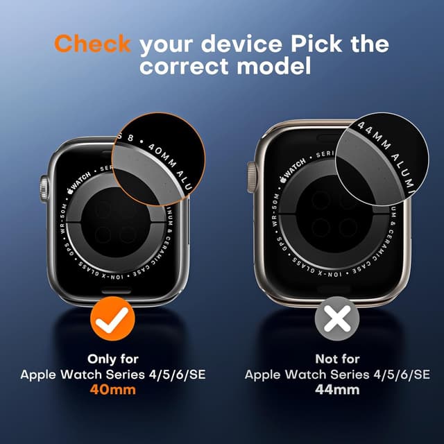 Detalle de TOCOL 6 Pack Screen Protector for Apple Watch 40mm