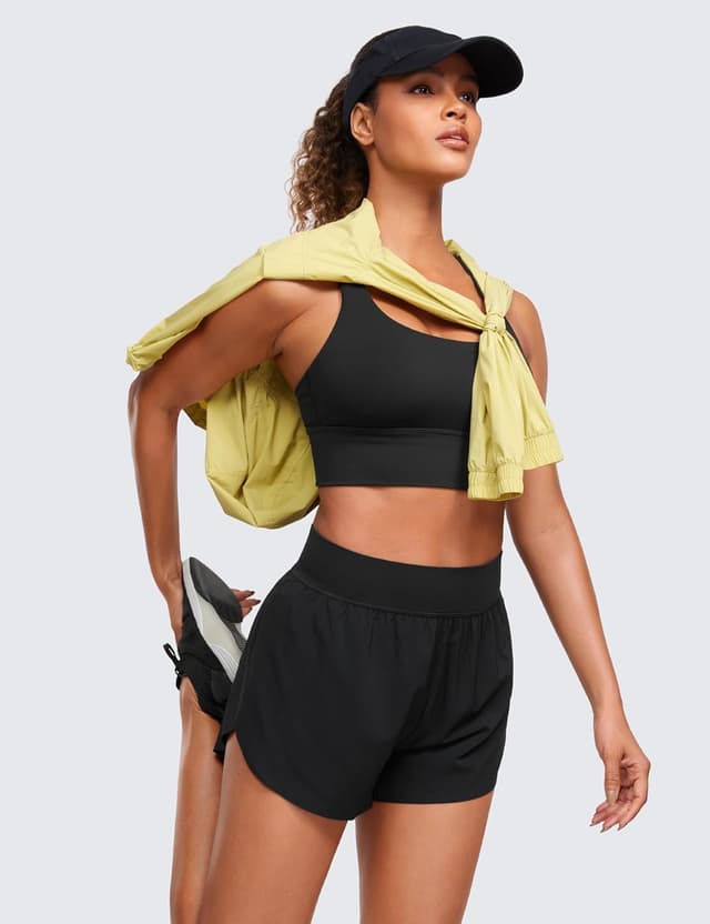 Detalle de CRZ YOGA Short de course Dolphin à taille haute pour femme