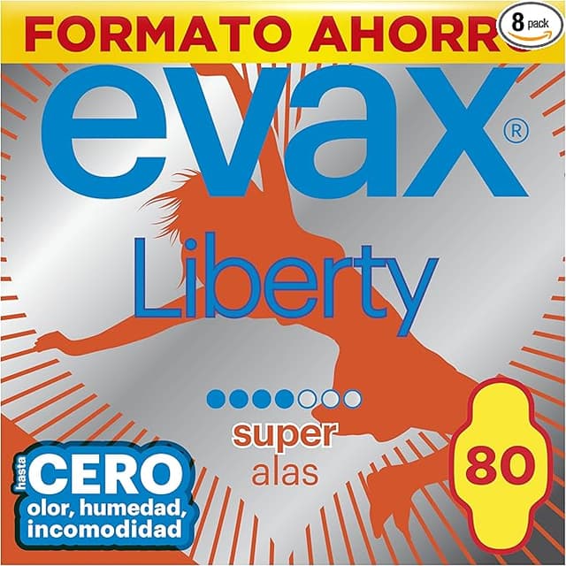 Imagen de Evax Liberty Super Compresas con Alas, 80 unidades, invisible 🚺 en OfertitasTOP