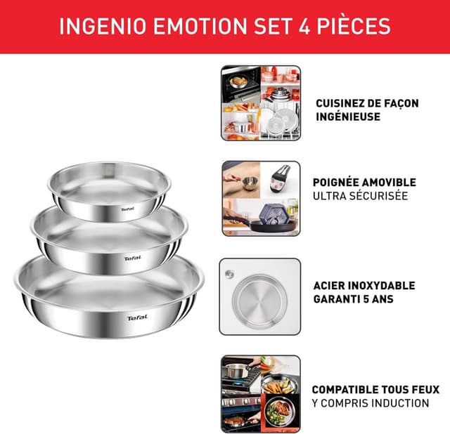 Detalle de Tefal Ingenio Emotion, batterie induction