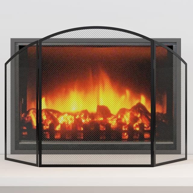 Detalle 2 de Kingson Black Fireplace Guard 96.5x61cm