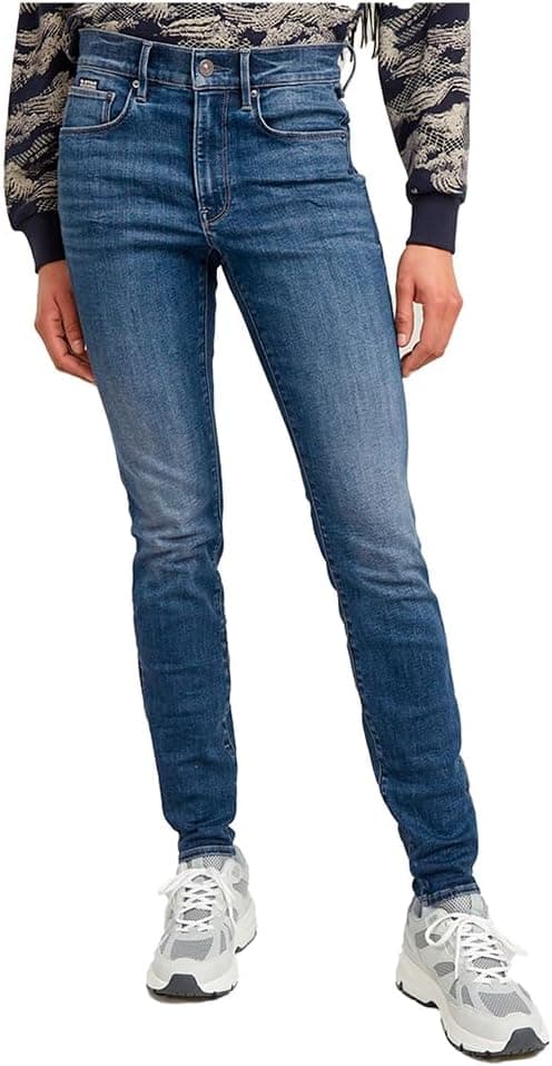 Detalle de G-Star Damen 3301 Skinny Jeans – klassische 5-Taschen-Jeans mit High-Waist-Schnitt