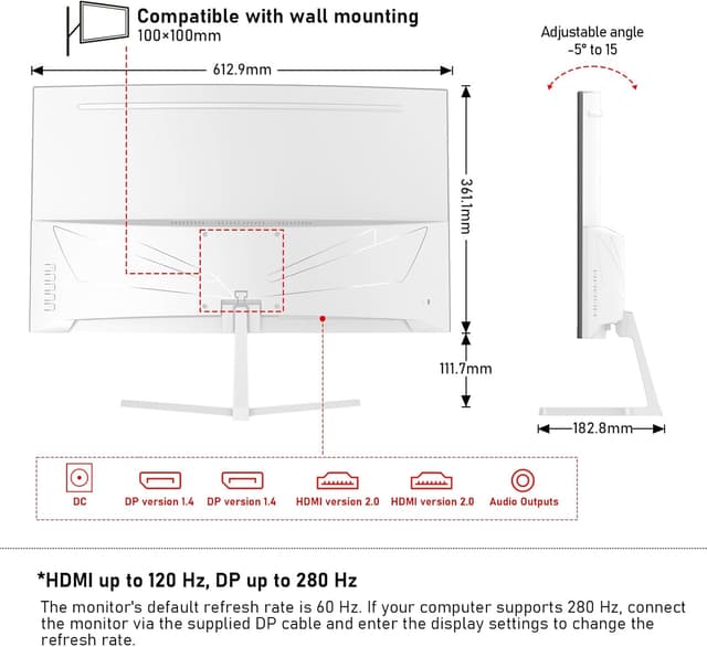 Thumbnail 5 de Gawfolk 27-inch Curved Gaming Monitor 280Hz