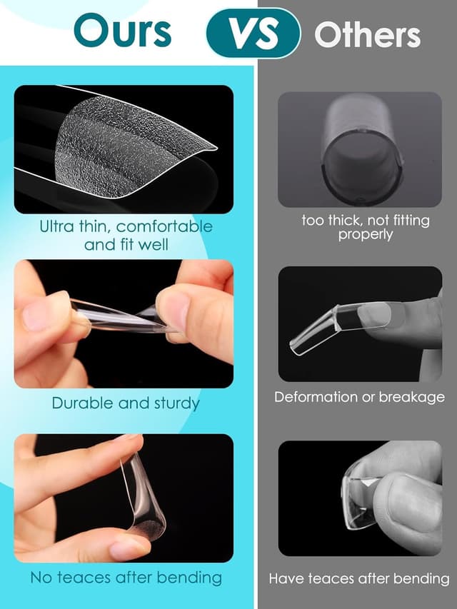 Thumbnail 1 de Uñas Postizas Tips Gel 240 piezas 12 tamaños