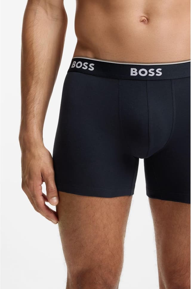 Detalle de BOSS Boxer long en coton stretch – lot de 3 (Power Lot de Trois)