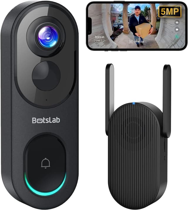 Detalle de BOTSLAB 5MP Video Doorbell Camera 150‑Day Battery