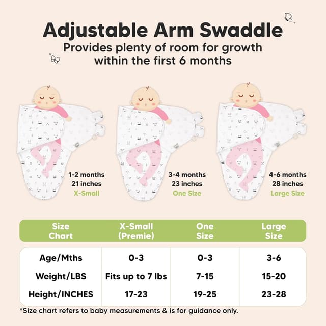 Thumbnail 5 de 3-Pack Organic Baby Swaddle Sacks