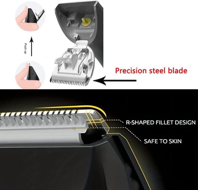 Thumbnail 6 de Body Hair Trimmer Men Pubic Hair Trimmer with Ceramic Blade Heads & LED Display (IPX7 Waterproof)