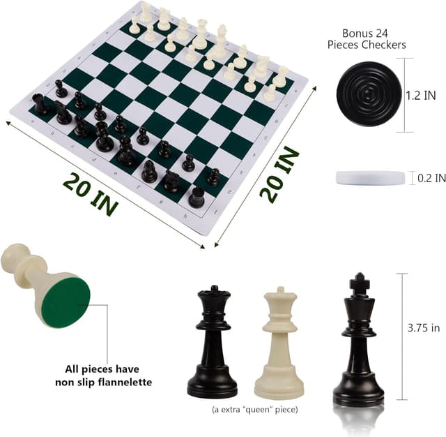 Thumbnail 2 de Juegoal 20" Portable Chess Set 🎲