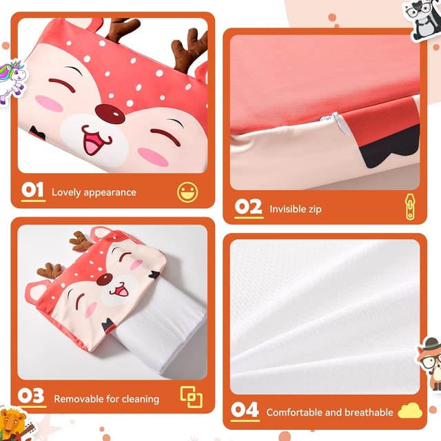 Detalle de YAOZUP Calmly Kinderkissen 46x26 cm Kopfkissen