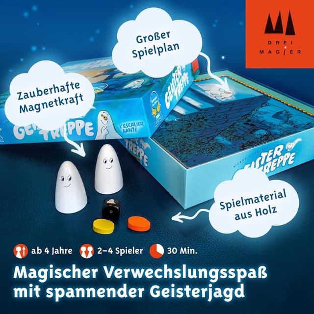 Detalle de Schmidt “La Scala dei Fantasmi”, gioco da tavolo per bambini (dai 4 anni) per 2-4 giocatori