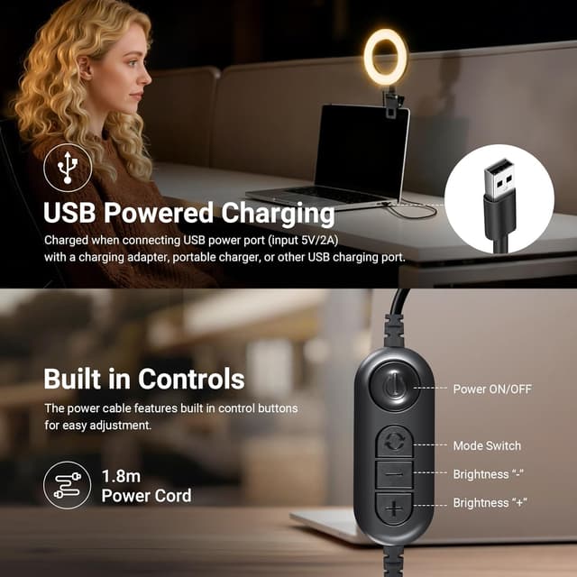 Thumbnail 6 de NEEWER BR60 Ring Light 10W per Vlog