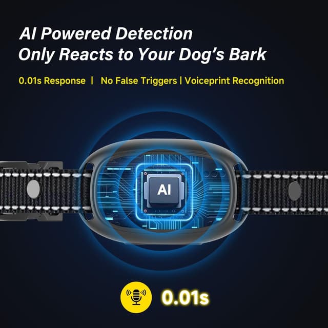 Detalle de Collier anti-aboiement rechargeable pour chien (4 modes, 5 niveaux) étanche IP67