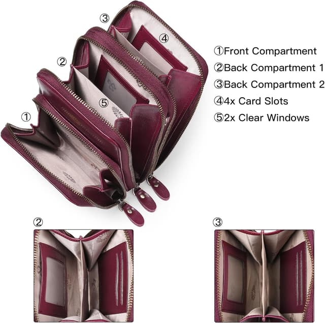 Thumbnail 6 de SENDEFN genuine leather phone bag crossbody (small, multi-compartment) for women