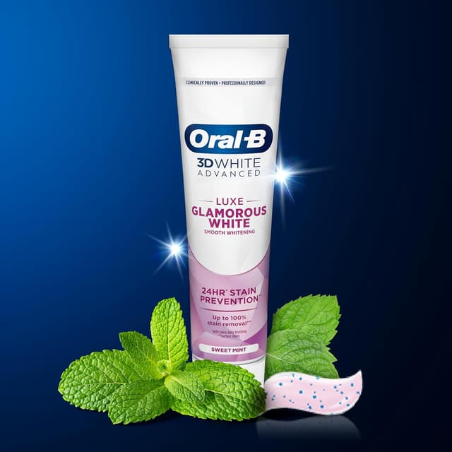 Detalle de Oral-B 3DWhite Advanced Luxe Glamorous White Whitening Toothpaste (100ml)