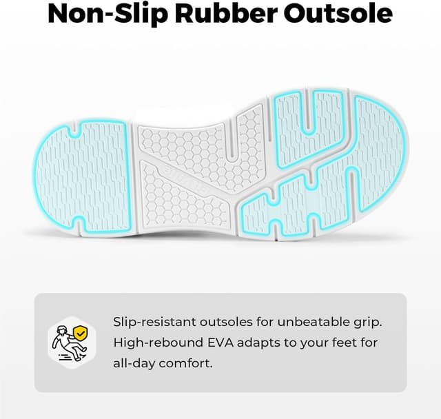 Detalle de FitVille Scarpe da Camminata Donna Pianta Larga Extra Wide: sneakers comode ammortizzate slip-on