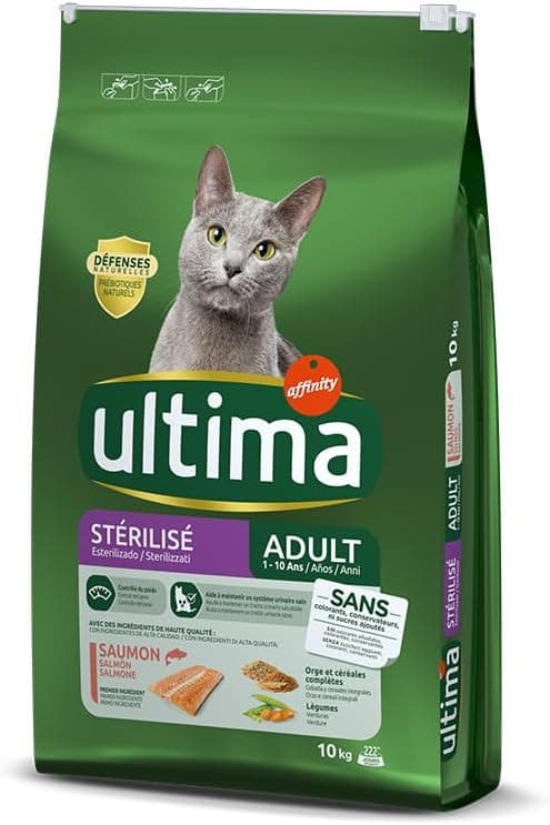 Detalle de Ultima Sterilizzato Adult Salmone – crocchette secche per gatti adulti sterilizzati, 10 kg