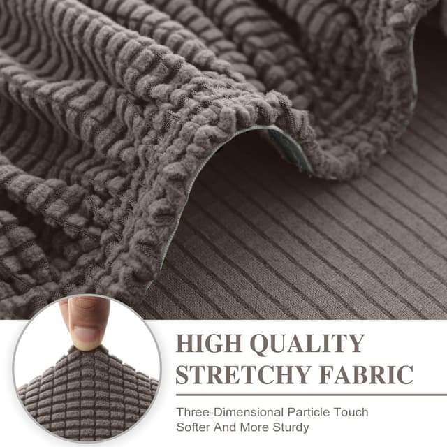 Detalle 2 de LA MEACK Couch Cushion Cover Seat Cushion Cover (1 Piece) – Stretch Slipcover for Armchair/Sectional, Taupe