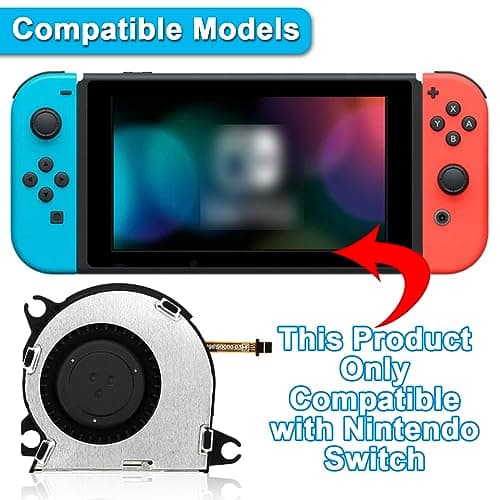Detalle 2 de ZHUROUPU ventilador interno de reemplazo para Nintendo Switch HAC-001 (2017) con almohadilla térmica