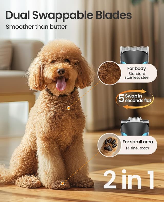 Thumbnail 1 de oneisall Profi Hundeschermaschine 2000mAh 4h