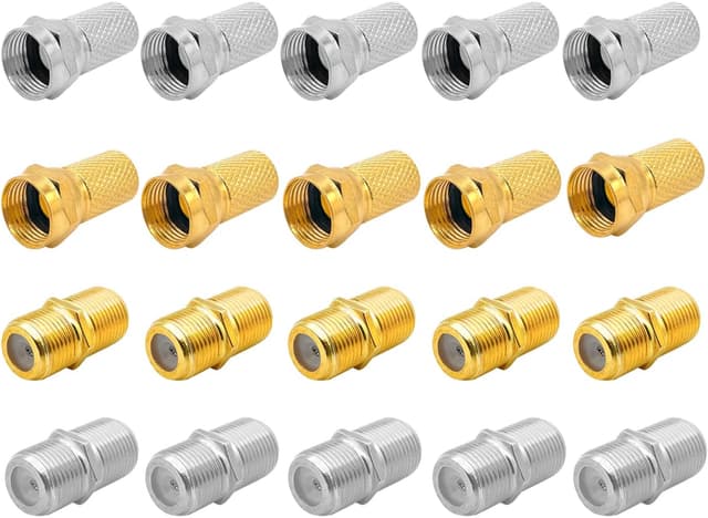 Detalle de CKANDAY 20 Pcs F-Type Coaxial Connector Kit