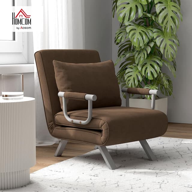 Detalle 2 de HOMCOM Fauteuil canapé-lit Grand Confort 1 place