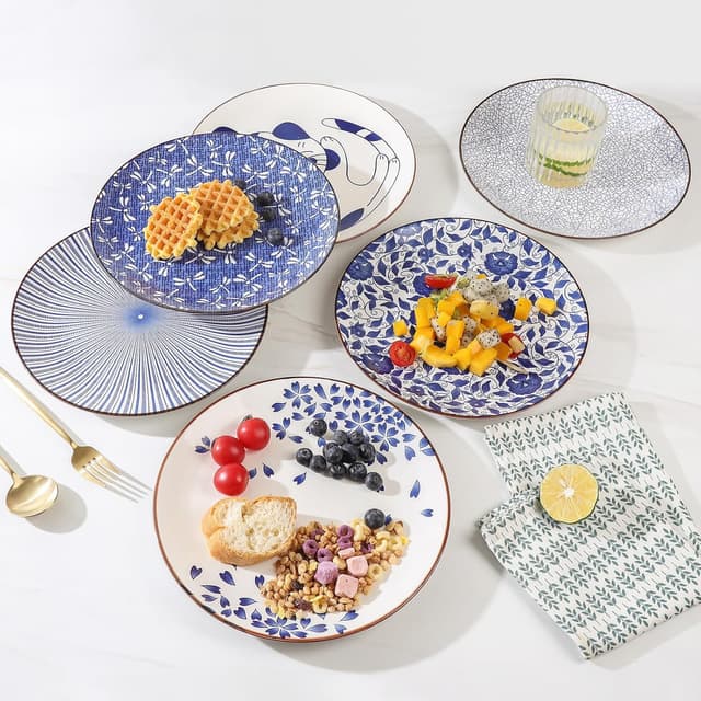 Thumbnail 6 de KitchenTour Large Ceramic Dinner Plates 10" set 🍽