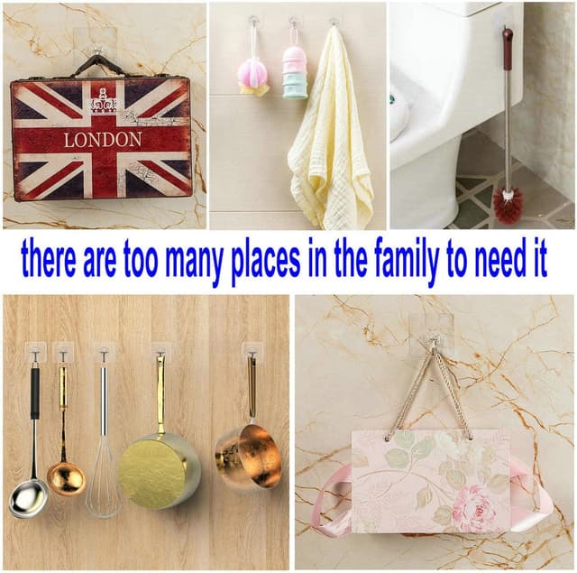 Detalle de Jiaweixiang 12-pack heavy duty sticky wall hooks