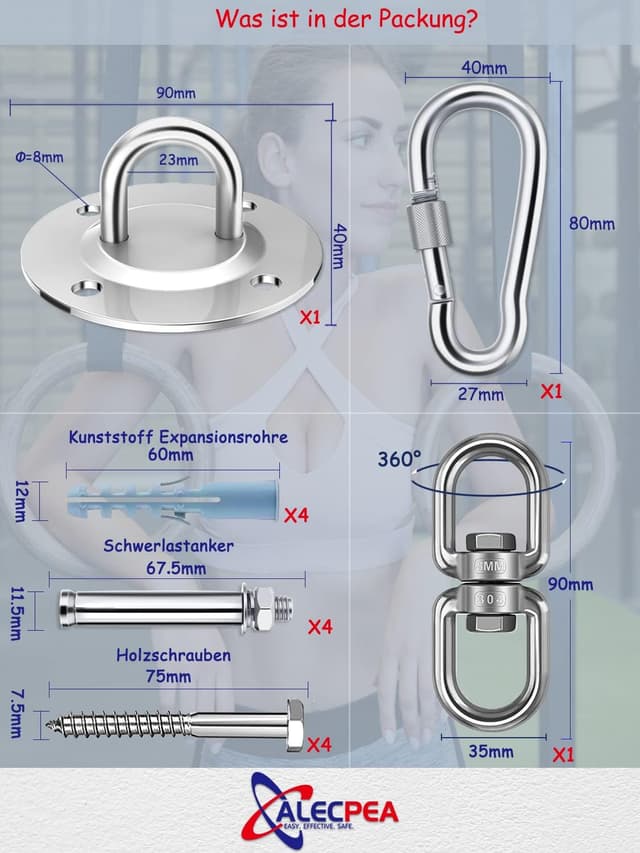 Thumbnail 3 de ALECPEA Deckenhaken 400 kg