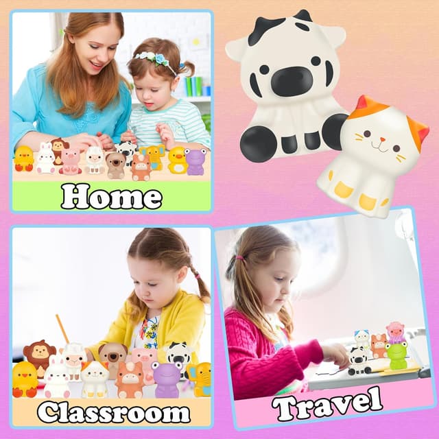 Thumbnail 3 de KissFuture Animal Squishy Toys 24-Pack