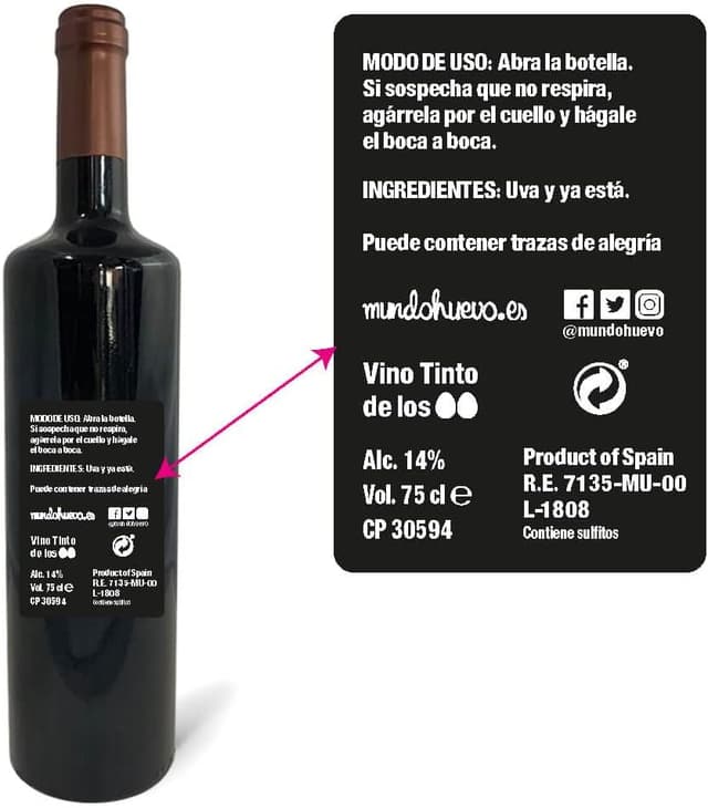 Thumbnail 1 de Mis Huevos ya Tienen 30 Años: Botella de Vino 🍷