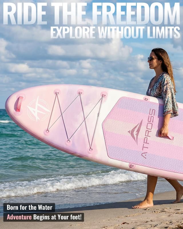 Detalle 2 de ATPROSS 11'6" x 35" Inflatable Paddle Board (450 lbs capacity) with SUP Accessories Kit & Backpack