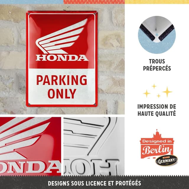 Thumbnail 2 de Nostalgic‑Art Plaque vintage Honda 30 x 40 cm