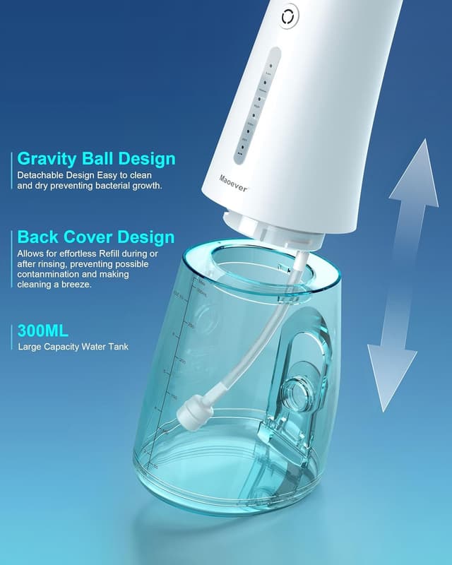 Detalle de Nasal Irrigation System Cordless Nasal Rinsing Machine (Electric Neti Pot) with 3 Tips and 5 Pressure Modes