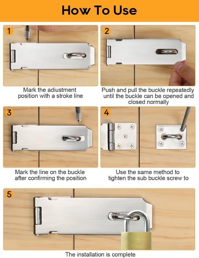 Thumbnail 4 de Sinofort 4in Padlock Hasp 🛠