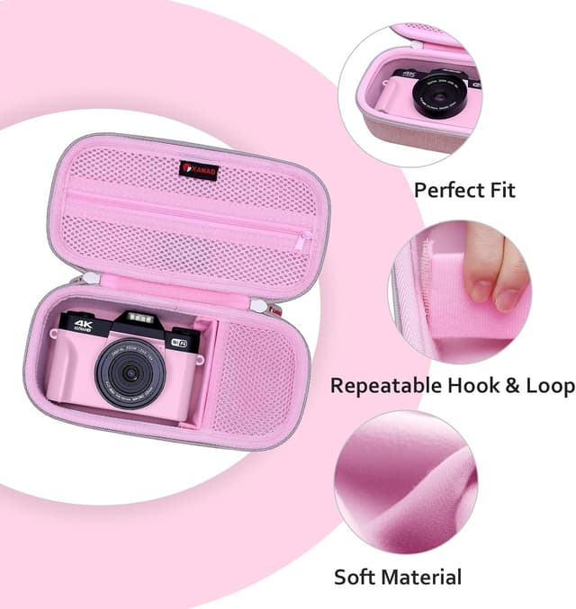 Thumbnail 6 de XANAD hard case for Sony cameras (a6400/a6700/a6000/a6100, ZV-E10/ZV-1/ZV-1F/ZV-E10 II, RX100 VII) in Pink