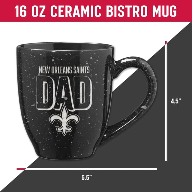 Thumbnail 6 de Rico Industries NFL Football #1 Dad 16 oz Team Color Laser Engraved Ceramic Coffee Mug