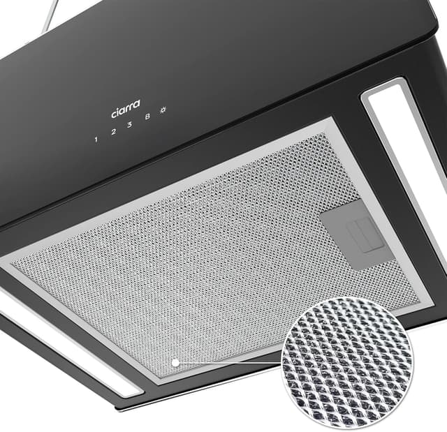 Detalle de CIARRA CBCB4850 A+++ Inselhaube für Umluft, 48 cm, bis 700 m³/h – mit Smart Wi‑Fi App