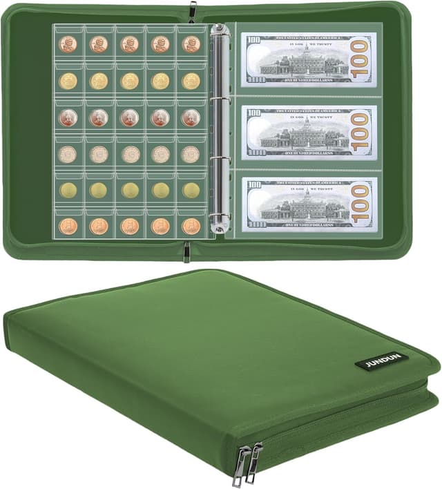 Detalle de Münzsammelbuchhalter Sammler 300 Taschen feuerfest