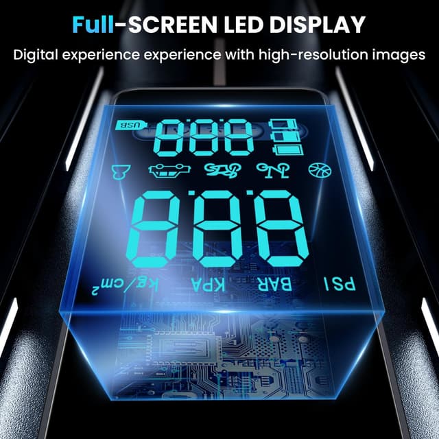 Detalle de Ipflin Tyre Inflator Cordless Compressor 150 PSI with Digital Display