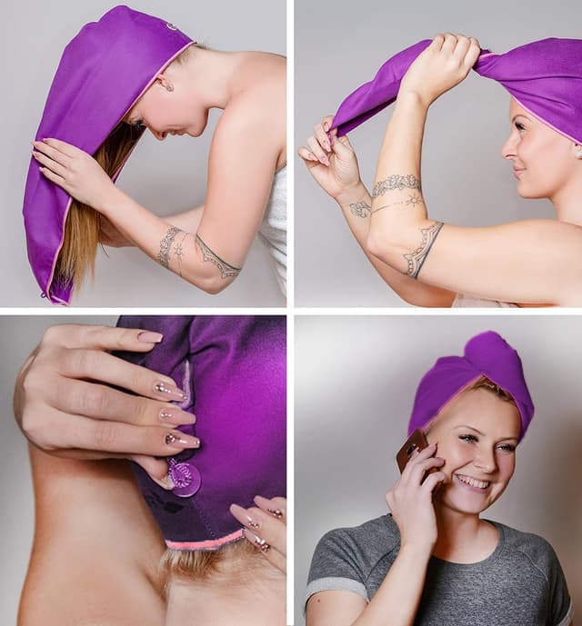 Detalle de Fit-Flip Haarturban Mikrofaser 2-teilig