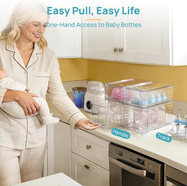 Detalle de Vtopmart clear stackable storage drawers