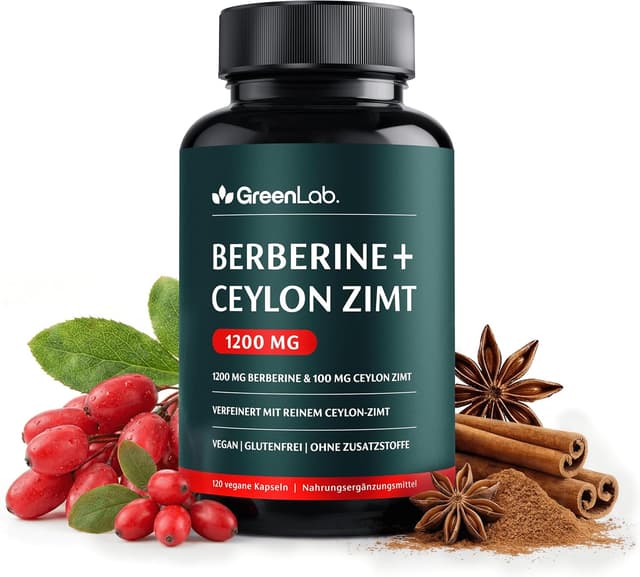 Detalle de GreenLab Berberin HCL 1200 mg Kapseln