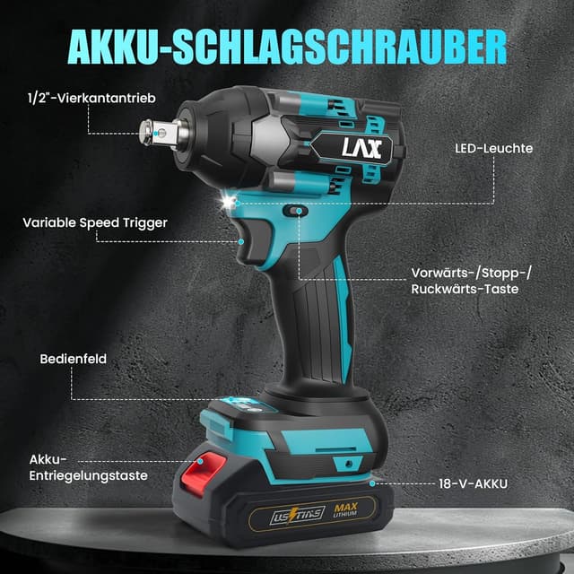 Thumbnail 2 de Makita Schlagschrauber 1000Nm Akku 18V