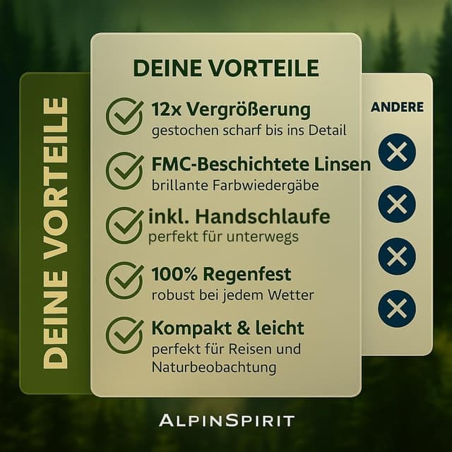 Thumbnail 5 de AlpinSpirit Monokular 12x50 für Outdoor